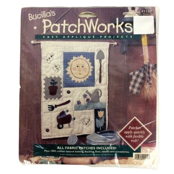 Bucilla PatchWorks Easy Applique Project Kit 41152 Garden Sampler Wall Hanging - Picture 1 of 3